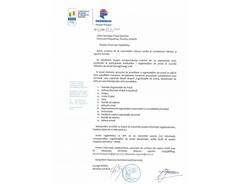 În atenția tuturor publicațiilor interesate